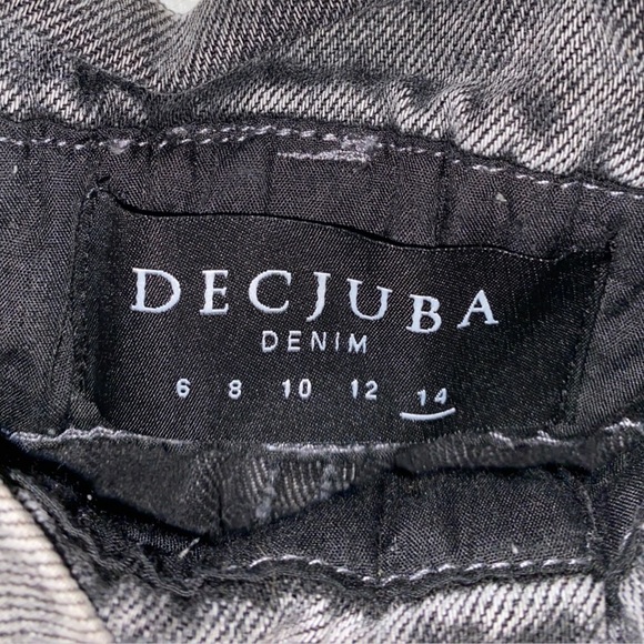 DECJUBA dark wash denim high waist shorts size 14 - Picture 4 of 6